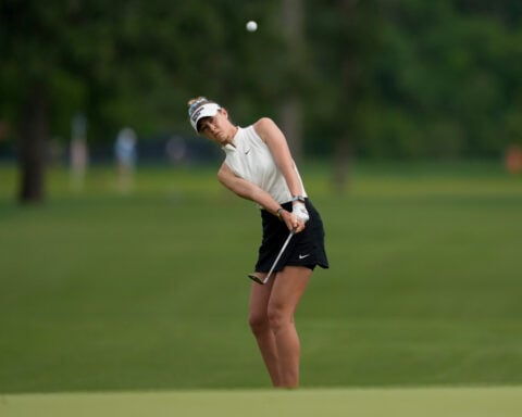 Nelly Korda off to a fast start with a 65 to lead by 2 in The Chevron Championship