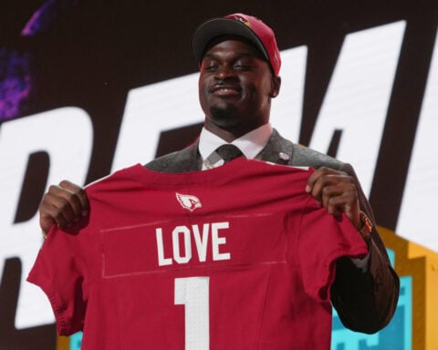 QB Fernando Mendoza, edge rusher David Bailey, running back Jeremiyah Love go 1-2-3 in the NFL draft