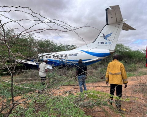 Plane skids off runway in Kenya, passengers unharmed