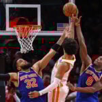 Towns has a triple-double and the Knicks beat the Hawks 114-98 to tie the series at 2-2