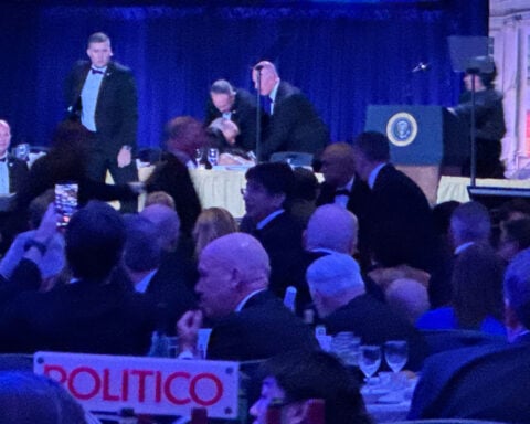 Shots fired as gunman charges toward ballroom at White House correspondents' dinner. Trump unharmed