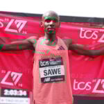 Sabastian Sawe of Kenya wins London Marathon in world-record time, first to finish under two hours