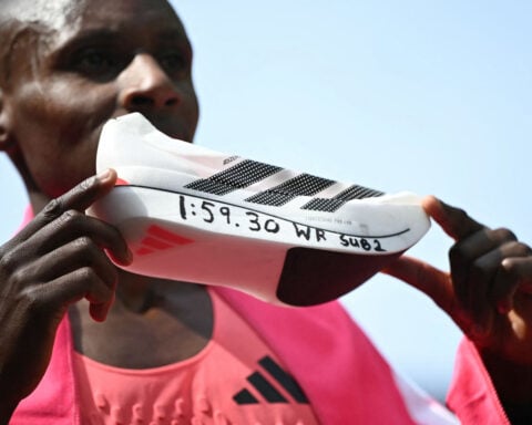 Kenya’s Sabastian Sawe becomes first man to run sub two-hour marathon as he wins in London