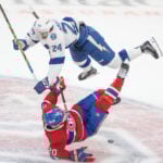 Hagel scores twice in 3rd, Lightning beat Canadiens 3-2 in Game 4 to tie series