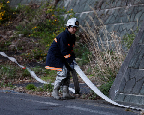 Tsunami survivor battles wildfire to protect hometown in Japan's northeast