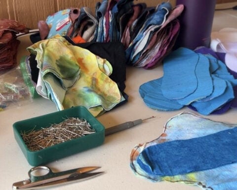 Local groups create reusable menstrual pads to help families in need