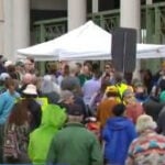 Singing protesters speak out against lifting of mining ban near Boundary Water