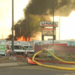 Firefighters rush to fuel truck fire, possible hazmat situation