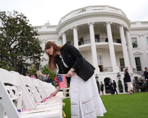 The Latest: King Charles visits Washington with hopes of restoring the US-UK relationship