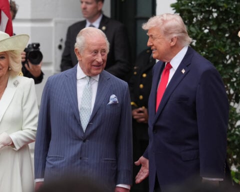Trump and Charles greet each other warmly as the king begins a day of diplomacy in Washington