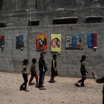 Young Palestinian artists in Gaza exhibit their impressions of war as a fragile ceasefire holds