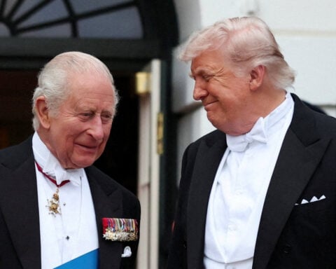 As Trump greets Charles, the White House calls them 'TWO KINGS'