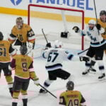 Dorofeyev's last-minute goal for Golden Knights sends Game 5 versus Mammoth into overtime