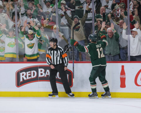 Wild beat Stars 5-2 for first playoff series win in 11 years