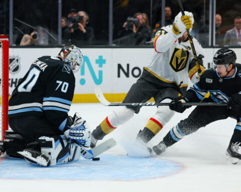 Mitch Marner scores twice to help Golden Knights eliminate Mammoth with Game 6 win