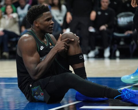 Wolves say Edwards is questionable for Game 1 despite knee injury
