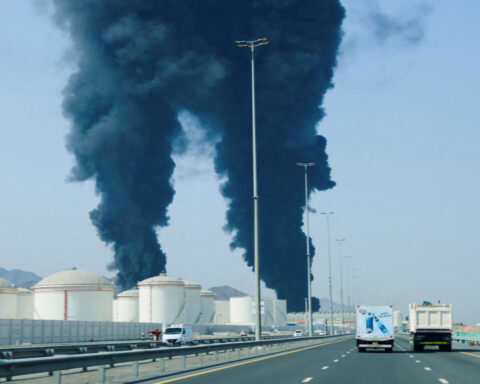 UAE's Fujairah says fire breaks out at petroleum complex after Iranian drone attack