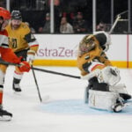 Barbashev scores late as the Golden Knights beat the Ducks 3-1 in Game 1
