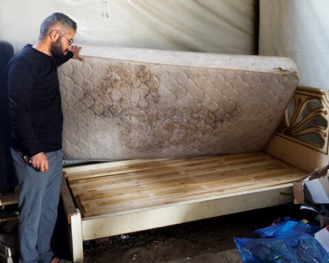 With wood scarce, Gaza carpenters make simple beds from pallets