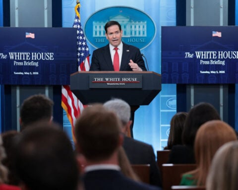 Ten civilian sailors have died in Strait of Hormuz, Rubio says