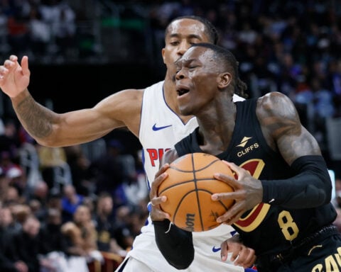 Cade Cunningham scores 23, Tobias Harris has 20 to help Pistons beat Cavs 111-101 in Game 1