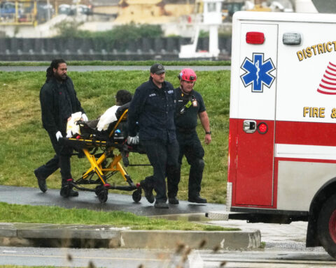 Protester comes down from atop Washington bridge ending 5-day stand against AI and Iran war