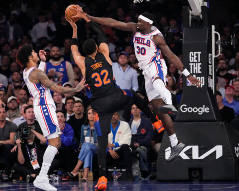 Joel Embiid misses Game 2 and the 76ers miss their big man in the 4th quarter of their loss