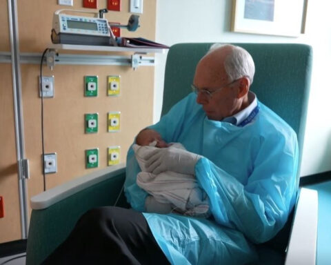 This 73-year-old is not a doctor or a nurse — but he shows up every week for the tiniest fighters