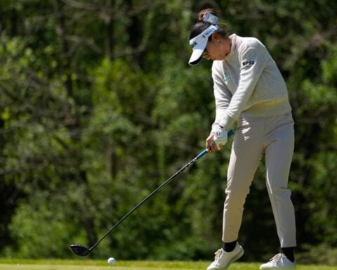 Andrea Lee has a big finish for a 66 to the lead the Mizuho Americas Open