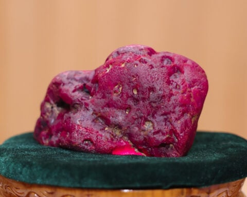 A massive 11,000-carat ruby has been unearthed in Myanmar’s war-scarred gemstone heartland