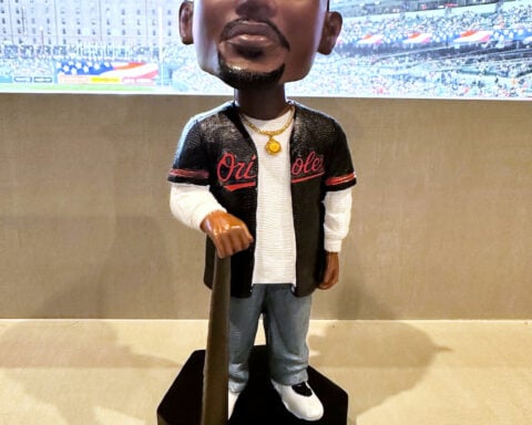 Orioles hold Tupac Shakur bobblehead promotion, and his sister throws out the ceremonial first pitch