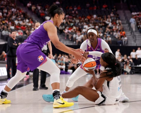 Mercury rout the Aces 99-66 to spoil Las Vegas' ring ceremony