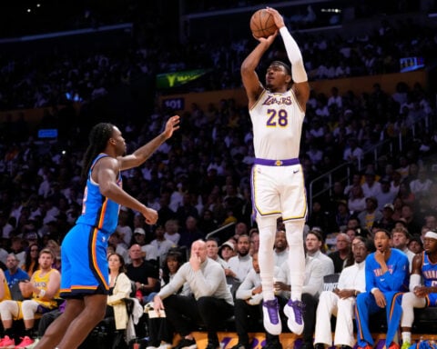 Thunder charge past Lakers 131-108 in Game 3 for another blowout in the champs' 7-0 playoff run