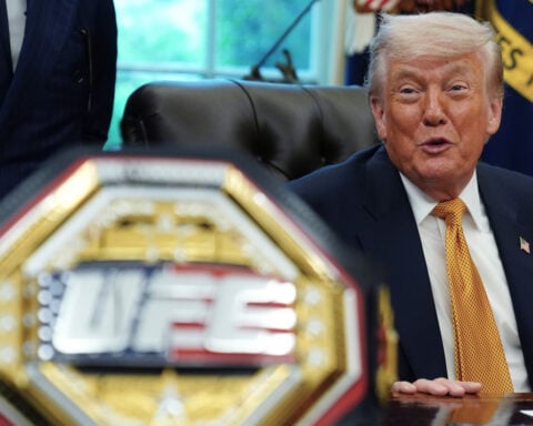 UFC 328 goes on without Trump, Van defends 125-pound crown, Strickland wins middleweight title