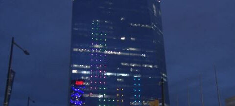 Middle schoolers light up skyscraper with original video games