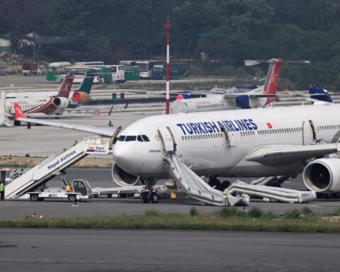 Turkish Airlines plane evacuated after smoke seen from landing gear in Nepal