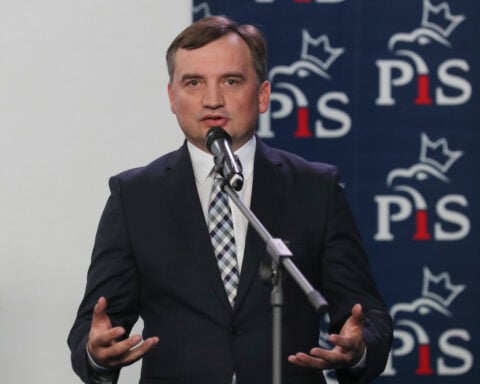 Former Polish justice minister who faces prosecution at home says he's traveled from Hungary to US