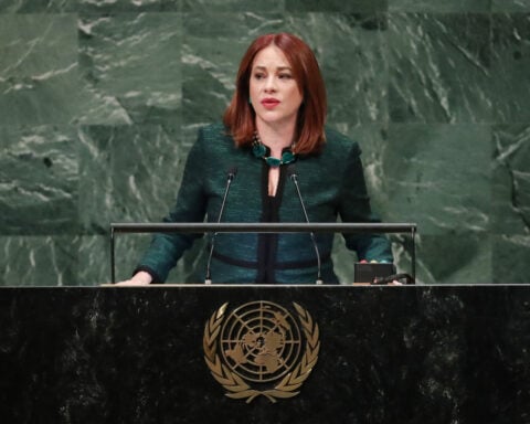 Ecuador's Espinosa joins battle to lead United Nations
