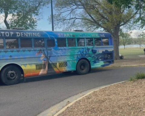 A bus carries the untold story of Colorado's Native peoples; "We're still here"