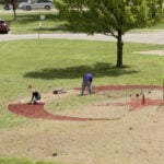 Artist rolls out the green carpet for team Algeria with giant earthwork