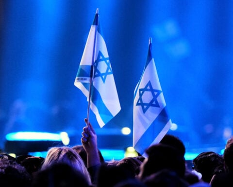 A Vienna cafe offers a welcome for Israel supporters as tensions brew at the Eurovision Song Contest