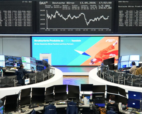European shares end at one-week highs on tech boost