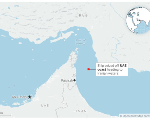 Tensions flare near Strait of Hormuz as a ship is seized and another is sunk