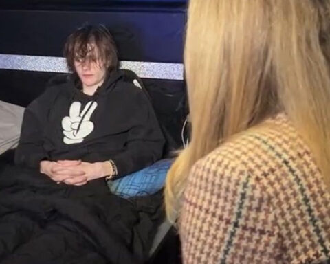 Mother flies to California on Mother's Day to help son battling rare bone cancer