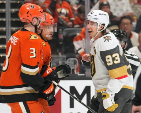 Marner, Dorofeyev propel Golden Knights past Ducks 5-1 in Game 6 clincher, into conference finals