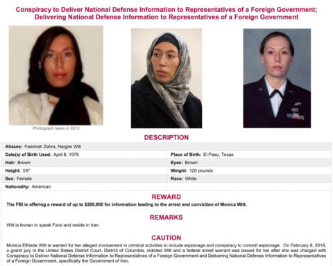 FBI offers $200,000 reward to catch ex-Air Force specialist wanted on espionage charges in Iran