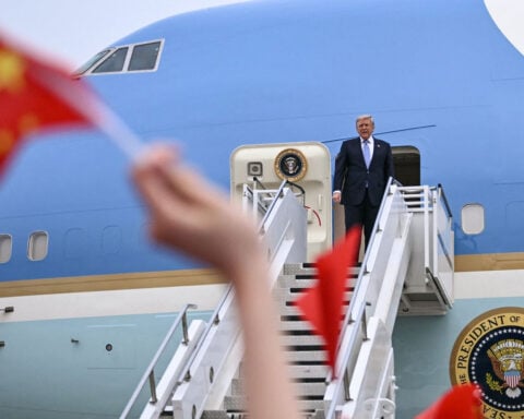 Trump announces sculpture garden site as he muses on architecture after trip to China