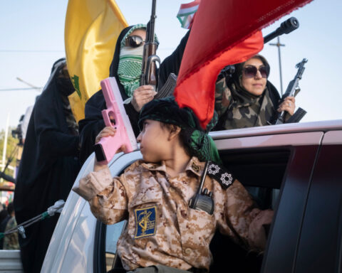Guns on the television and in Iran’s streets as Trump renews war threats