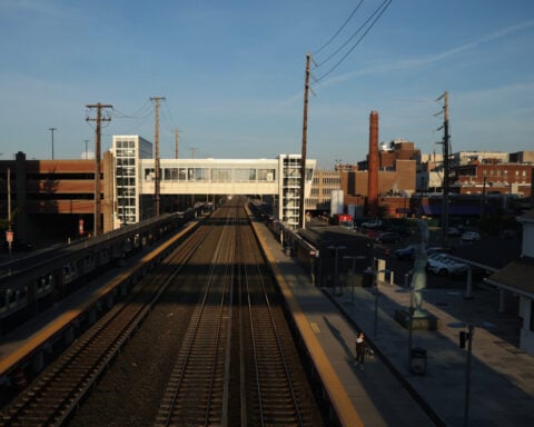Riders navigate the first weekday of a strike that has shut down the largest US commuter rail system