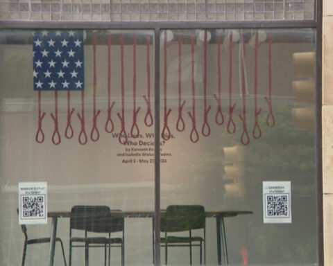 'Thought it was odd' | Visitors react to display in Living Arts Gallery window